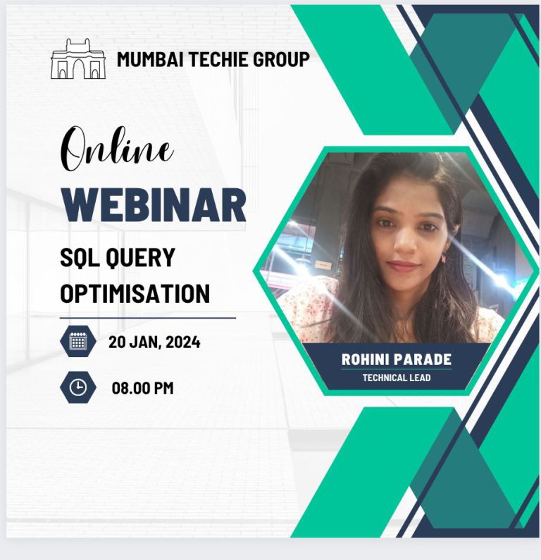 Webinar On Sql Query Optimization” Mumbai Techie Group